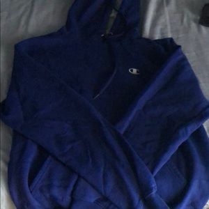 navy champions hoodie